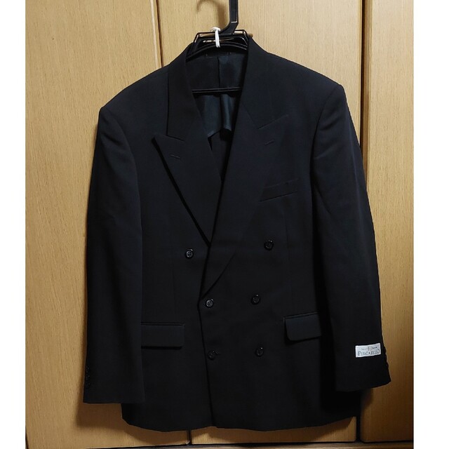 【サイズ⑦:100-AB7】ダブル ブラックフォーマルジャケット 未使用※354 メンズのスーツ(スーツジャケット)の商品写真