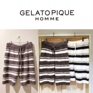 ジェラートピケ(gelato pique)の【GELATO PIQUE HOMME】ジェラート3ボーダーハーフパンツ【新品】(その他)