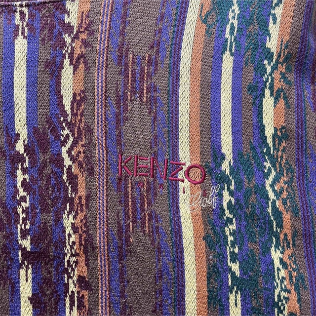 KENZO(ケンゾー)の希少　レア　KENZO スウェット　コットン　マルチカラー　総柄　ストライプ メンズのトップス(ニット/セーター)の商品写真