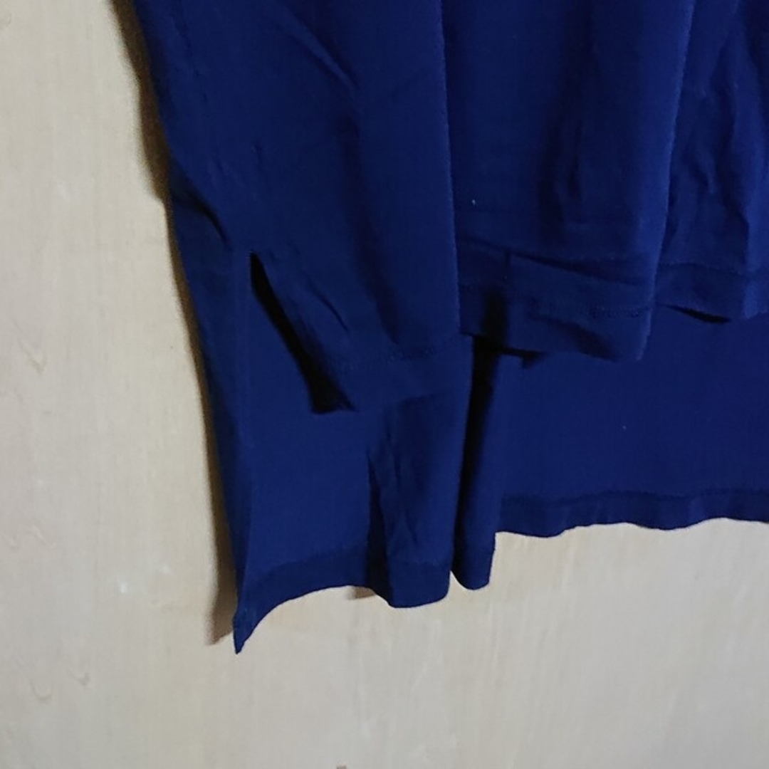 Onitsuka Tiger(オニツカタイガー)のオニツカタイガー Mサイズ 紺 半袖 ロング丈 カットソー レディースのトップス(カットソー(半袖/袖なし))の商品写真