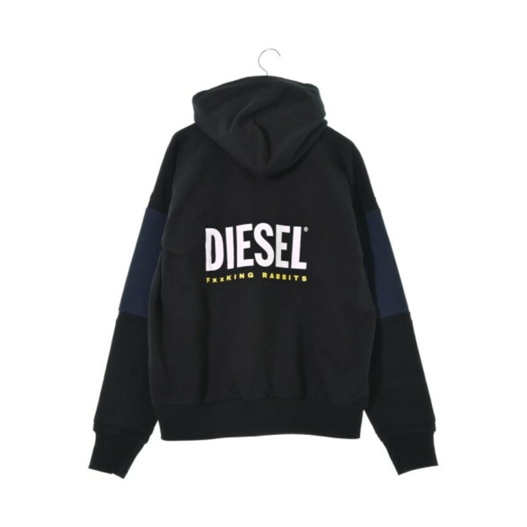 DIESEL ディーゼル パーカー L 黒x紺 - パーカー