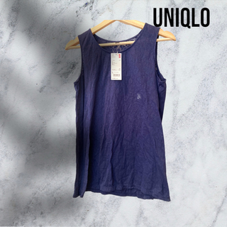 ユニクロ(UNIQLO)の新品　UNIQLO オパールレース　タンクトップ　ブルー(タンクトップ)