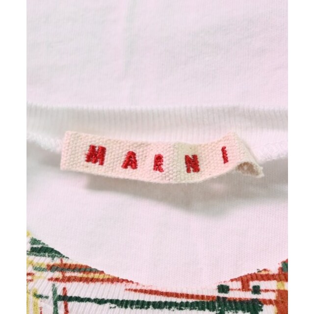 Marni(マルニ)のMARNI マルニ Tシャツ・カットソー 100 白x緑x茶等(総柄) 【古着】【中古】 キッズ/ベビー/マタニティのキッズ服女の子用(90cm~)(Tシャツ/カットソー)の商品写真