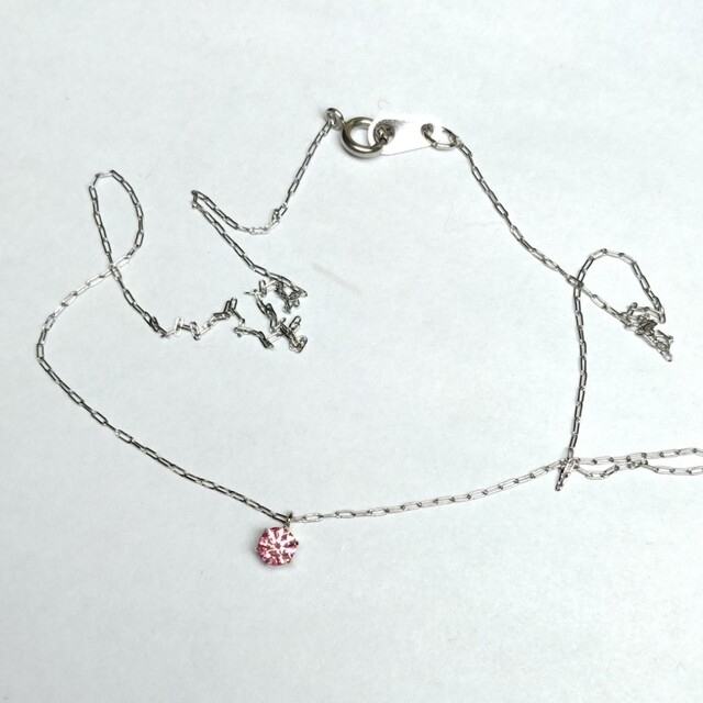 ラボグロウンダイヤモンド　ネックレス ハンドメイドのアクセサリー(ネックレス)の商品写真