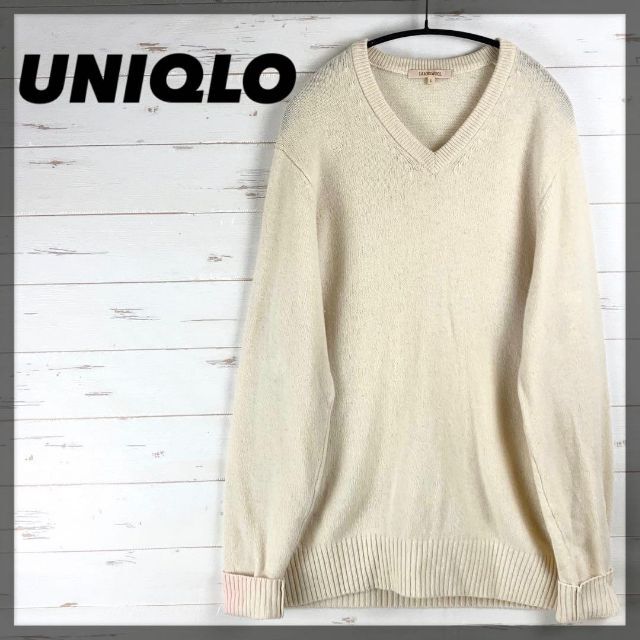 【ユニクロ】ニット　UNIQLO (L) ウール100% セーター　ピュアウール