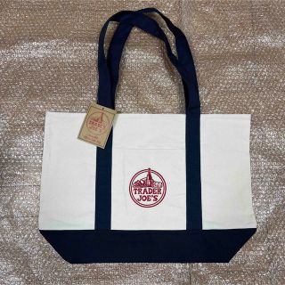 TRADER JORS ロゴ刺繍キャンパスエコバッグ　新品未使用タグ付(トートバッグ)