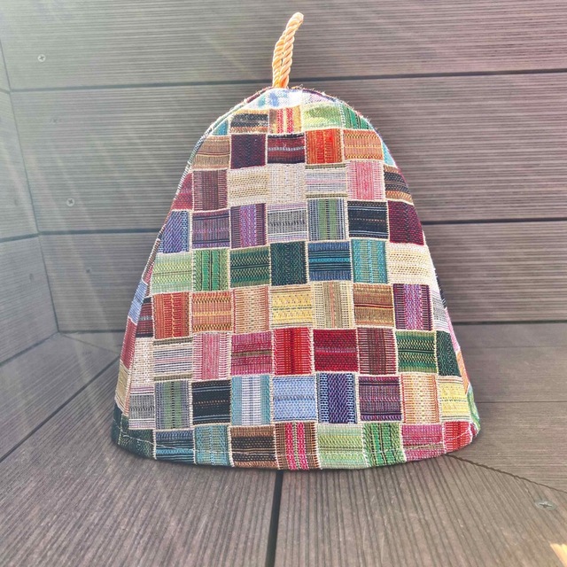 サウナハット　ハンドメイド　スペイン製高級ゴブラン生地×速乾ワッフル ハンドメイドのファッション小物(帽子)の商品写真