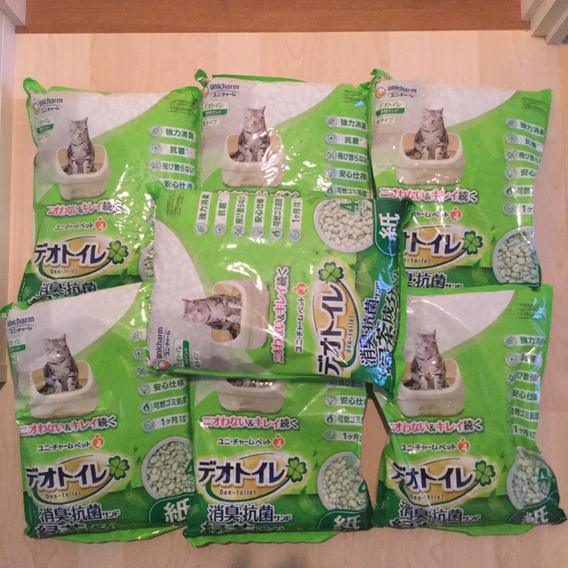 Unicharm(ユニチャーム)のデオトイレ消臭抗菌サンド緑茶成分入り紙タイプ7袋セット その他のペット用品(猫)の商品写真