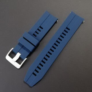 腕時計用バンド　ラバーベルト ブルー（青） ラグ幅22mm(22ミリ)(ラバーベルト)