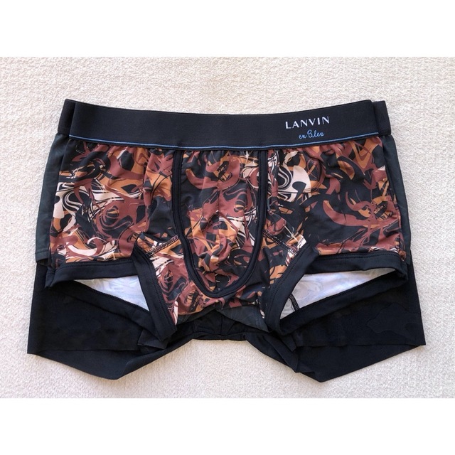 HOM＆LANVIN en Bleu＆BROS ボクサーパンツ Ｌサイズ 3枚 メンズのアンダーウェア(ボクサーパンツ)の商品写真