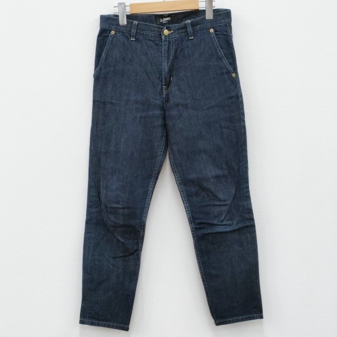 SLOBE IENA(スローブイエナ)のIENA SLOBE LE DENIM テーパードデニムパンツ コットン サイズ38 デニムパンツ ネイビー レディース イエナ スローブ【中古】3-0210G◎ レディースのパンツ(デニム/ジーンズ)の商品写真