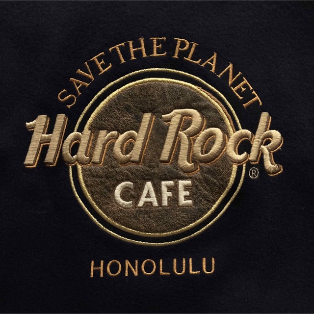 希少 HARD ROCK CAFE GUAM 刺繍 ダブルライダースジャケット