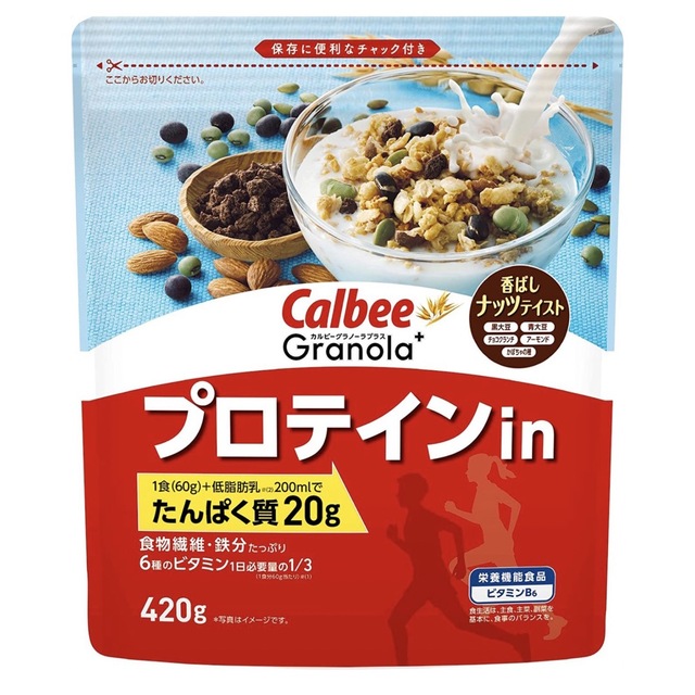 カルビー(カルビー)のCalbee 420gグラノーラ＋プロテインin 食品/飲料/酒の健康食品(プロテイン)の商品写真