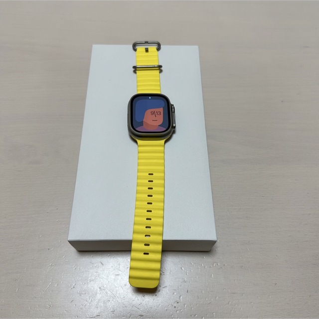 Apple - Apple Watch Ultra チタニウムケースとイエローオーシャンバンド