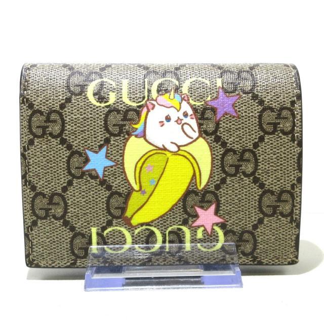 グッチ 2つ折り財布美品 GGスプリーム 財布 ファッション小物