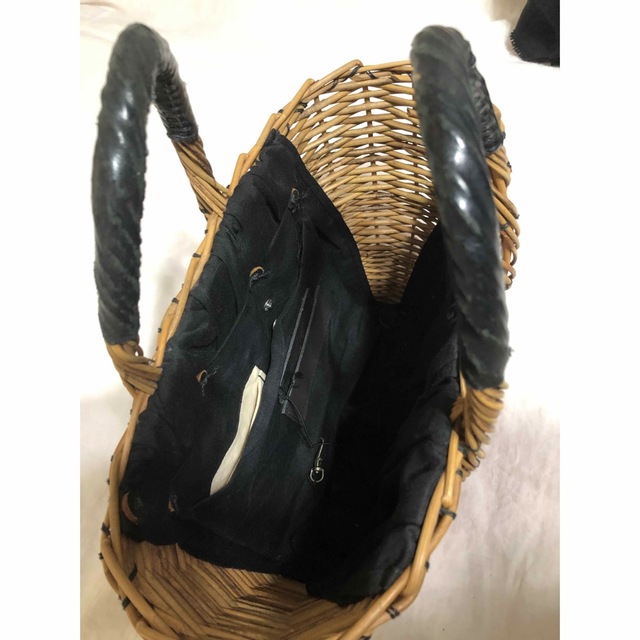専用 エバゴス ebagos 黒革 定番トートかごバッグ - かごバッグ