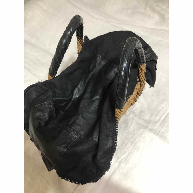 専用 エバゴス ebagos 黒革 定番トートかごバッグ - かごバッグ