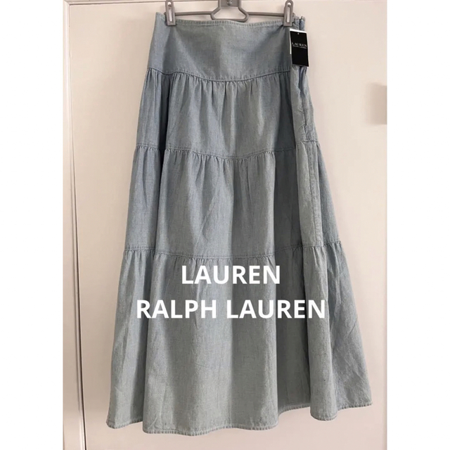 ポロラルフローレンLAUREN ラルフローレン　デニムスカート　大きめサイズ　米国購入　新品