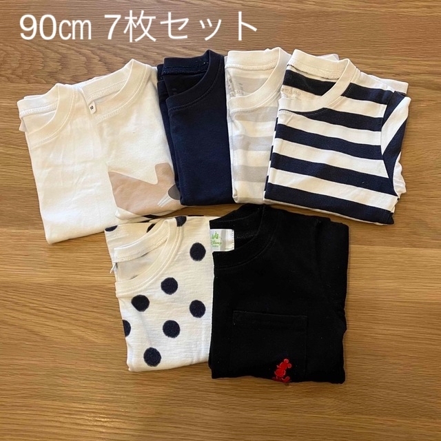 MUJI (無印良品)(ムジルシリョウヒン)の[保育園着]90㎝⭐︎半袖Tシャツまとめ売り　無印 キッズ/ベビー/マタニティのキッズ服女の子用(90cm~)(Tシャツ/カットソー)の商品写真