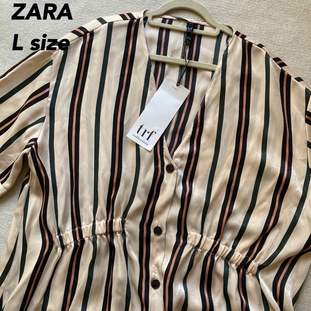 お買い物マラソン限定☆ 【新品】ZARA trf マルチカラー ストライプ 半袖 ロング ワンピース - 通販 - aceitunaspedraza.com