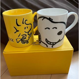 スヌーピー(SNOOPY)のスヌーピー&ウッドストック ペアマグセット(グラス/カップ)