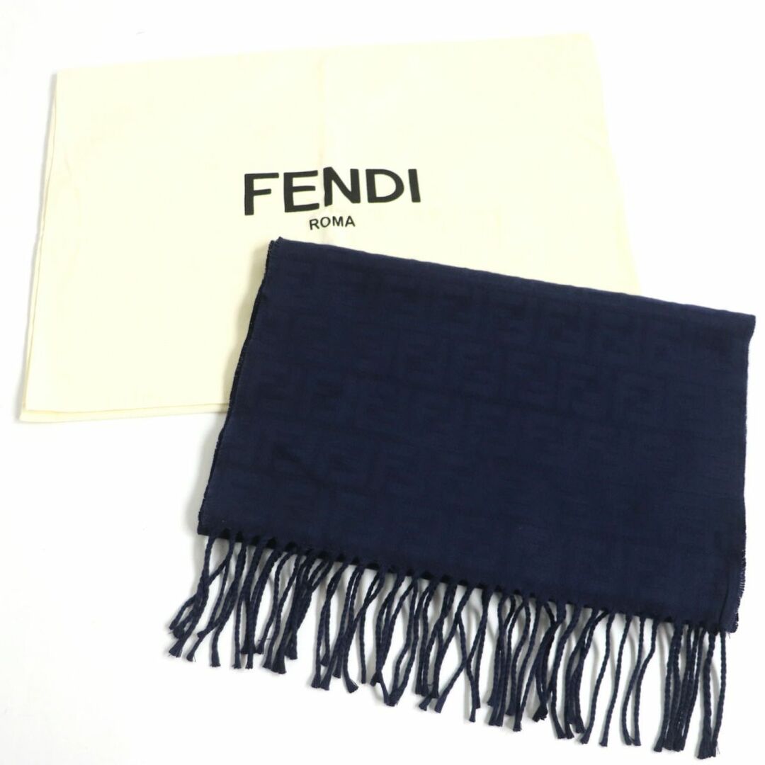 美品▽FENDI フェンディ FF柄/ズッカ柄 シルク100% マフラー/ストール ...