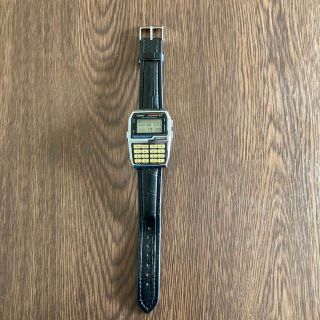 カシオ(CASIO)のカシオ データバンク シルバー 使用感あり ベルト社外品(腕時計(デジタル))