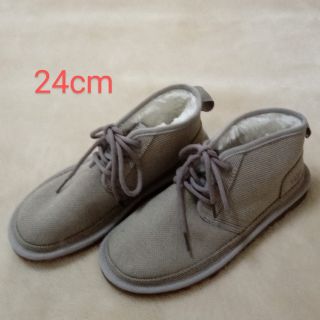 アグ(UGG)の【新品】UGG  ハイカット スニーカー グレー 24cm(スニーカー)