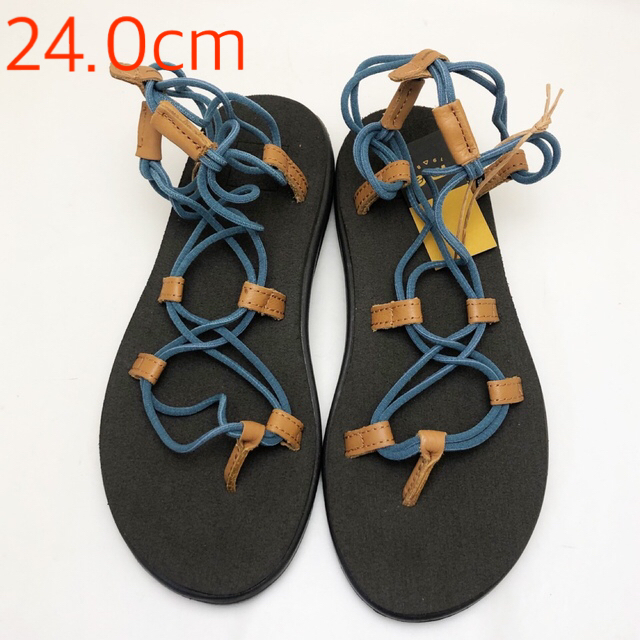 Teva(テバ)の新品 TEVA テバ レディース サンダル ブラック/ブルー 24.0cm レディースの靴/シューズ(サンダル)の商品写真