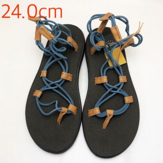 テバ(Teva)の新品 TEVA テバ レディース サンダル ブラック/ブルー 24.0cm(サンダル)