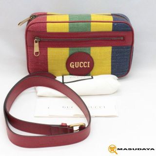 グッチ(Gucci)のグッチ バイアデラストライプウエストバッグ ボディバッグ【未使用保管品】(ボディバッグ/ウエストポーチ)