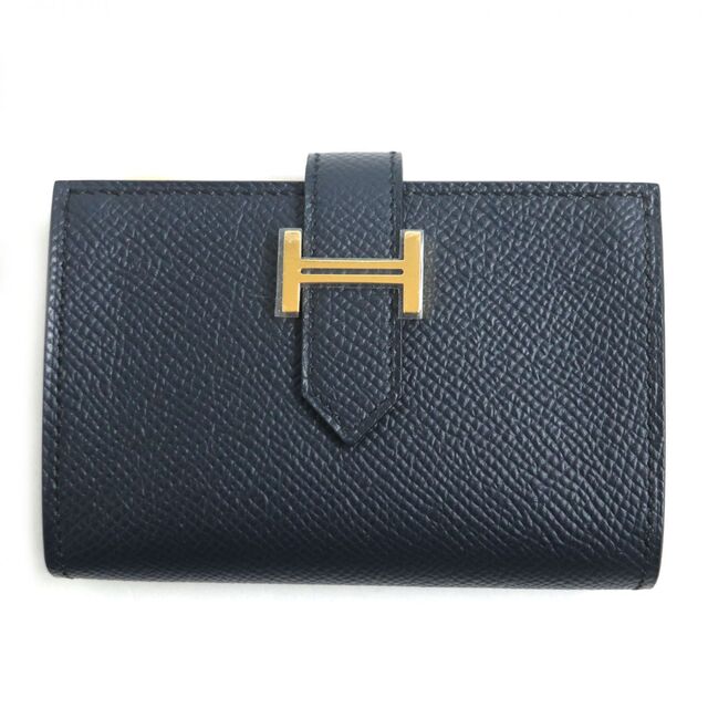 人気新品入荷 Hermes 箱付き Z刻印 仏製 メンズ ブルーニュイ レザー
