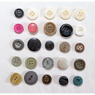 レトロ ボタン アソート 色々 25個セット 手芸 裁縫 装飾(各種パーツ)