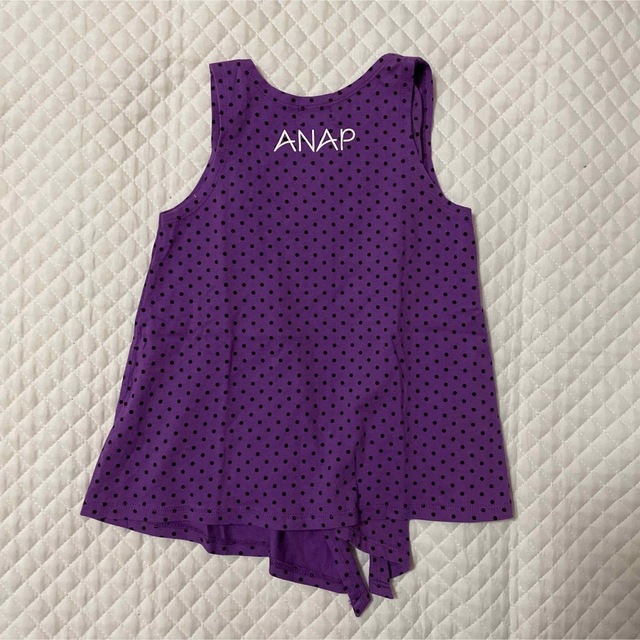 ANAP Kids(アナップキッズ)の新品 ANAP kids トップス カーディガン 110 パープル 紫 ドット キッズ/ベビー/マタニティのキッズ服女の子用(90cm~)(カーディガン)の商品写真