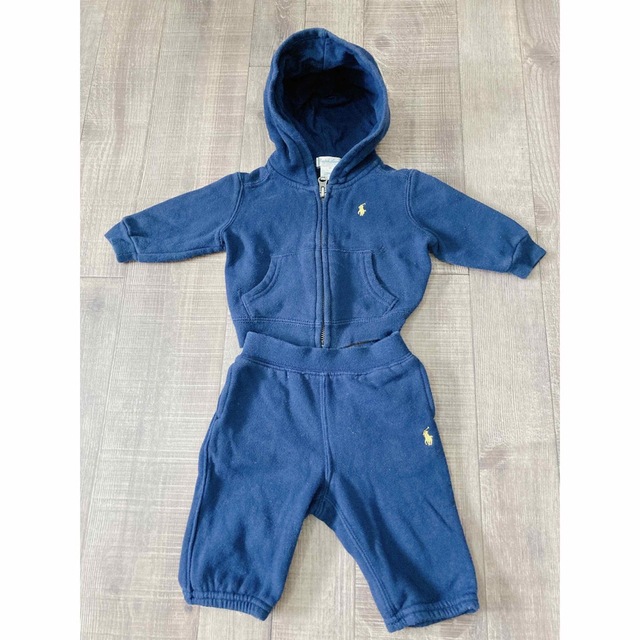 POLO RALPH LAUREN(ポロラルフローレン)のポロラルフローレン ベビー 3M パーカー ボトム 上下2点セット 新生児 キッズ/ベビー/マタニティのベビー服(~85cm)(トレーナー)の商品写真