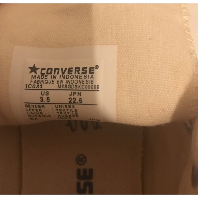 CONVERSE(コンバース)のコンバース・ハイカット・スニーカー・ふわもこ・２２、５センチ・美品☆可愛い レディースの靴/シューズ(スニーカー)の商品写真