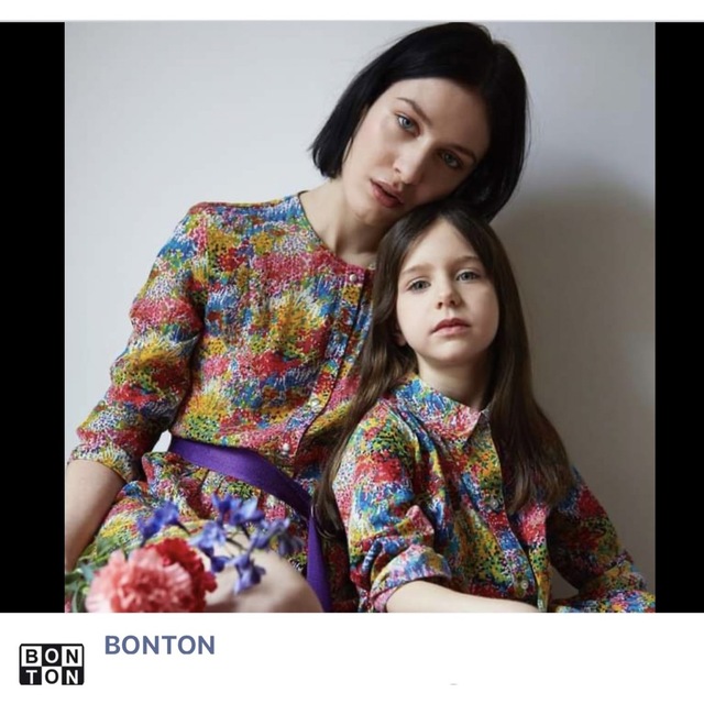 Bonpoint(ボンポワン)のROSEANNA&BONTON コラボワンピース　6歳 キッズ/ベビー/マタニティのキッズ服女の子用(90cm~)(ワンピース)の商品写真