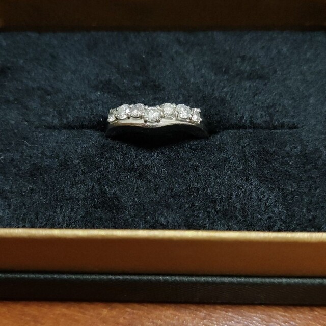 パヴェダイヤV字デザイン リング 0.57ct Pt850 masaraat.edu.sa