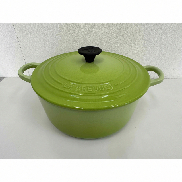 LE CREUSET ルクルーゼ ココットロンド 黄緑 両手鍋 24cm-
