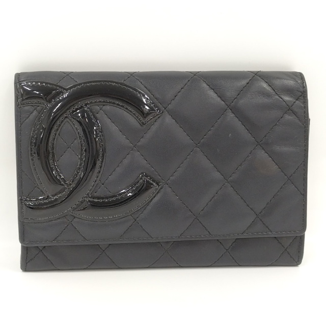 CHANEL コインケース カンボン レザー ブラック A26722