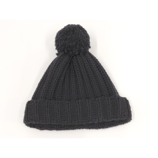 Gucci(グッチ)のGUCCI ニットキャップ ロゴラベル ウール ブラック 表記サイズ：L レディースの帽子(ニット帽/ビーニー)の商品写真