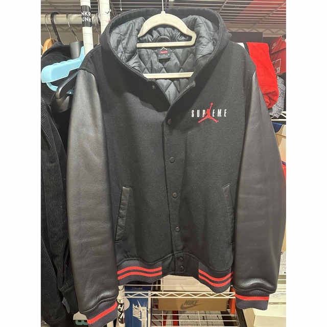 L supreme Nike sb varsity jacket スタジャン