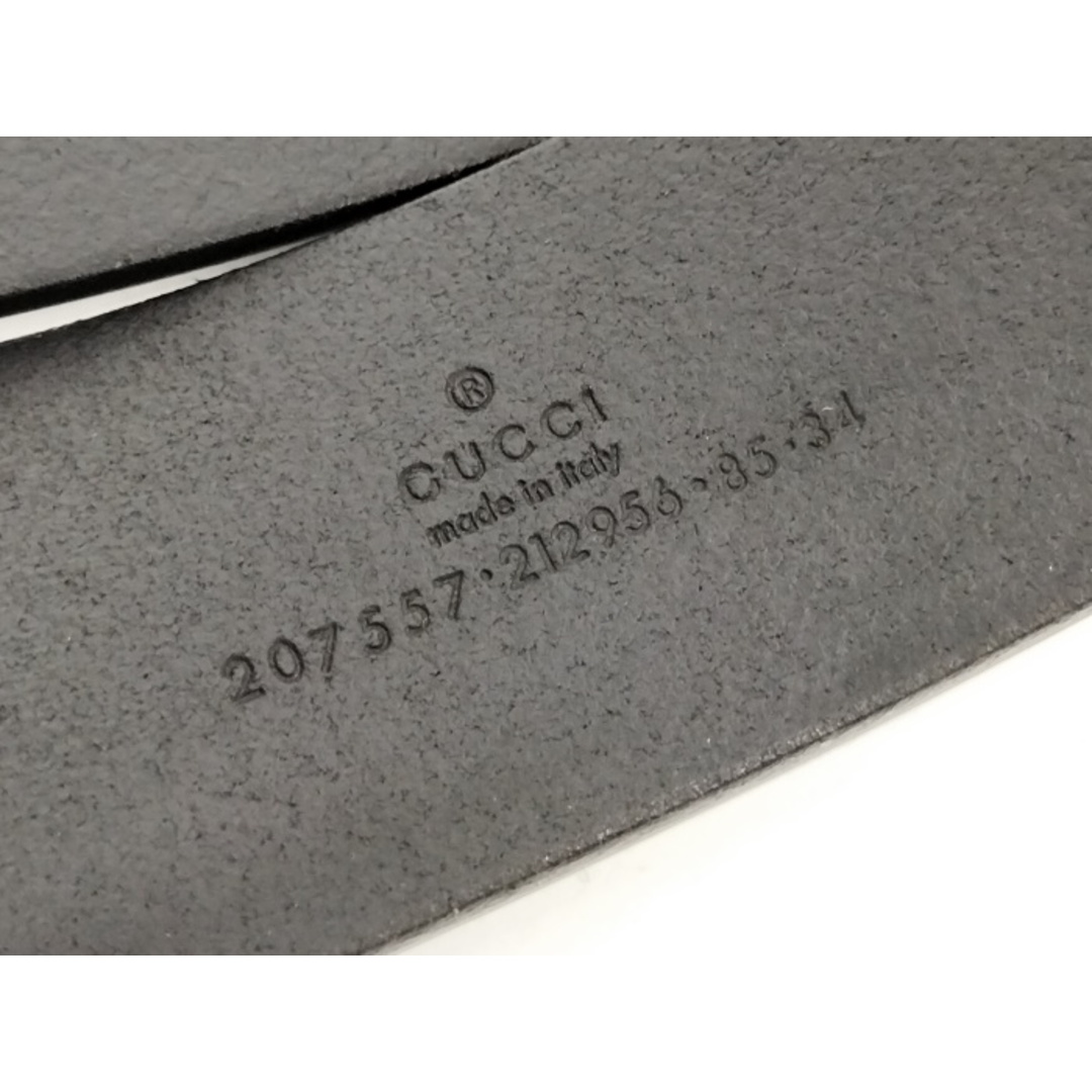 Gucci(グッチ)のGUCCI ベルト ハートクレスト レザー ブラック シルバー 207557 レディースのファッション小物(その他)の商品写真