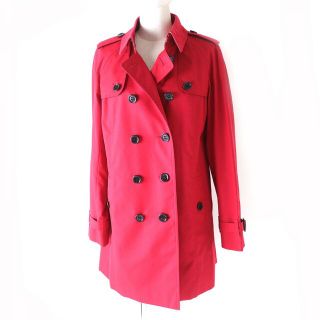 バーバリー(BURBERRY) トレンチコート(レディース)(レッド/赤色系)の