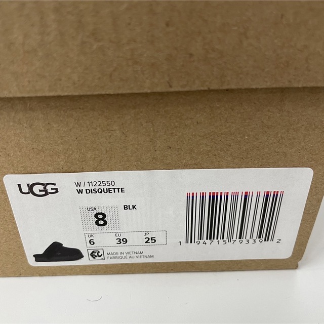 UGG(アグ)のUGG DISQUETTE ディスケット 25cm US8 ブラック スリッパ レディースの靴/シューズ(スリッポン/モカシン)の商品写真