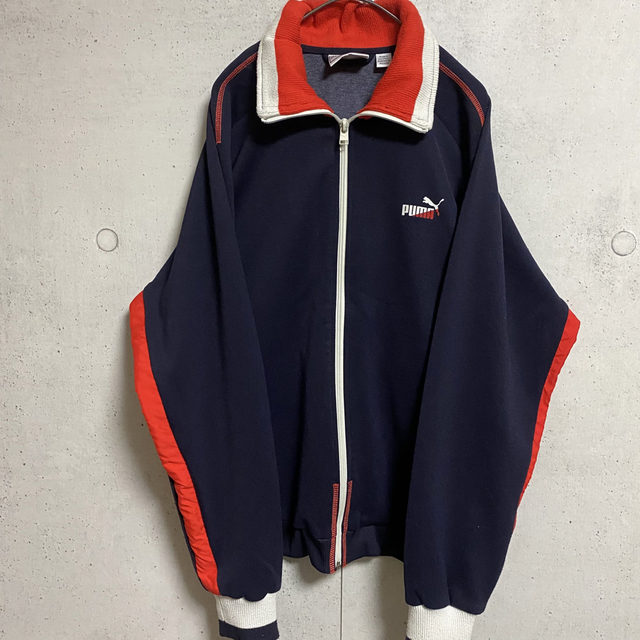 80s PUMA プーマ 切替 リブ長 トラックジャケット NB