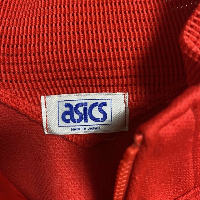 asics - asics/アシックス 日本製 ジャージ ビンテージ レトロ 赤 M〜L