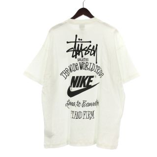 ナイキ(NIKE)のナイキ ステューシー 23SS プリント Tシャツ 半袖 ロゴ ホワイト XL(Tシャツ/カットソー(七分/長袖))