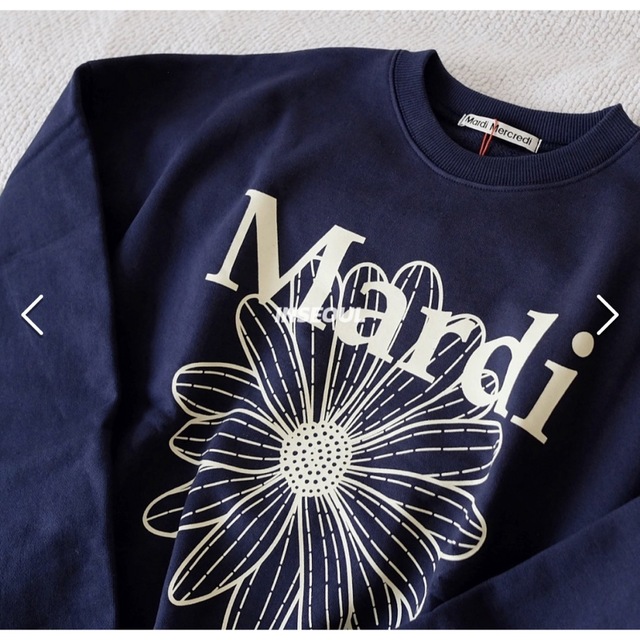 mardi スウェットトレーナー ネイビークリーム NAVY CREAM