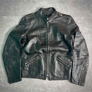 ブルックス(Brooks)の60s Brooks ヴィンテージ シングルライダースJKT ハーレーワッペン(ライダースジャケット)